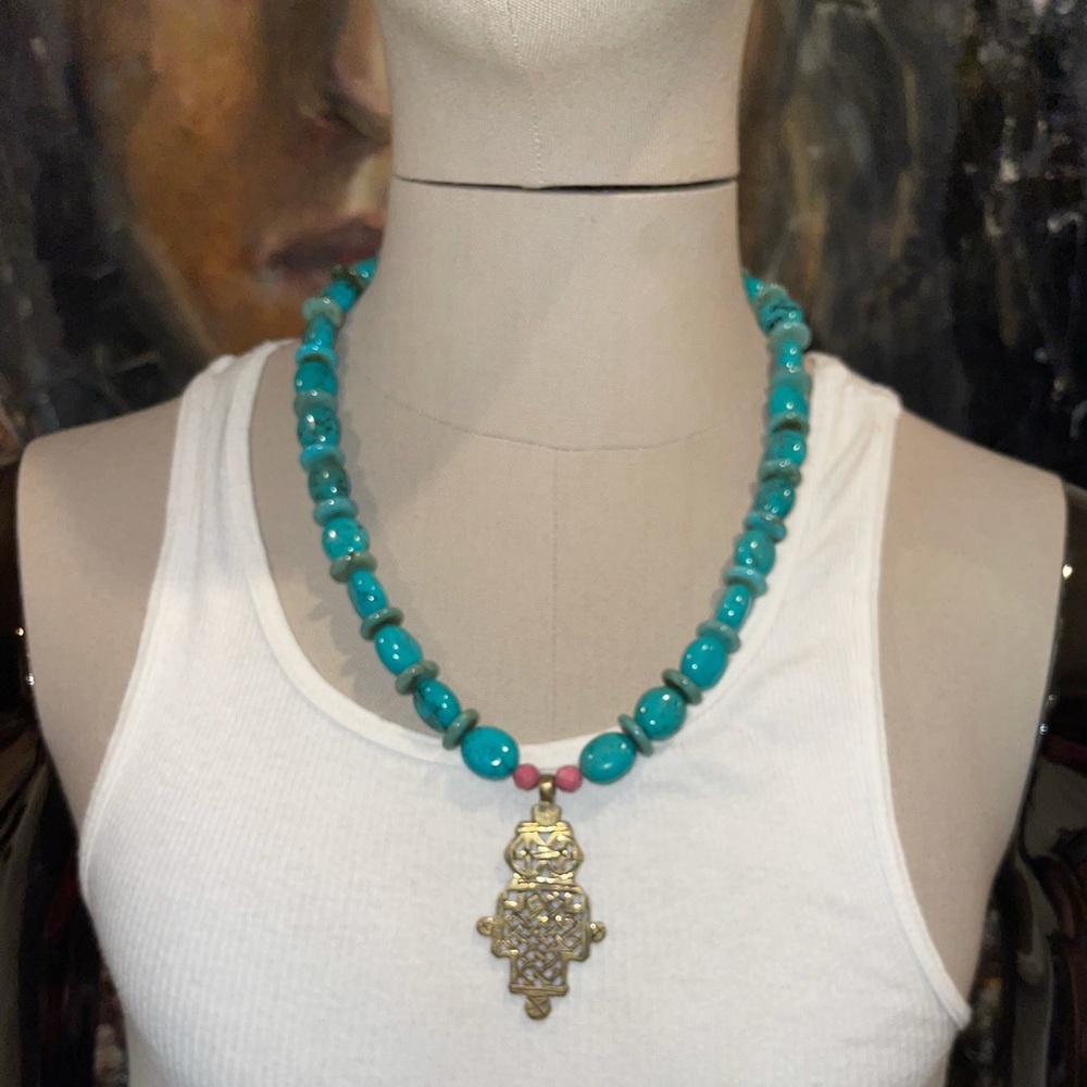 Rustic Tribal Beaded Necklace